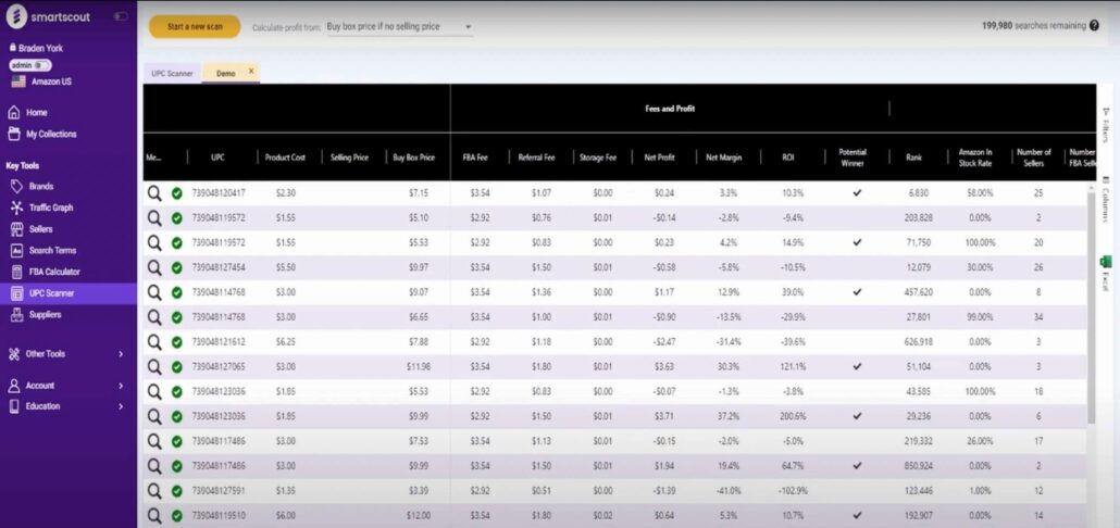 SmartScout UPC Scanner