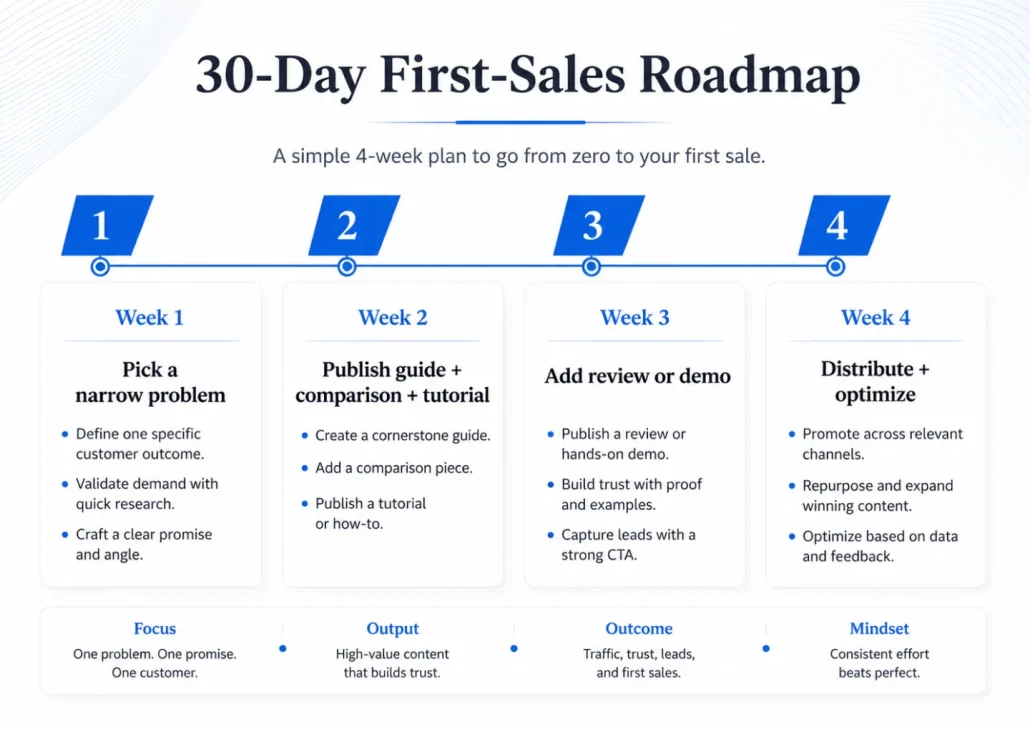 The 30-Day First-Sales Roadmap
